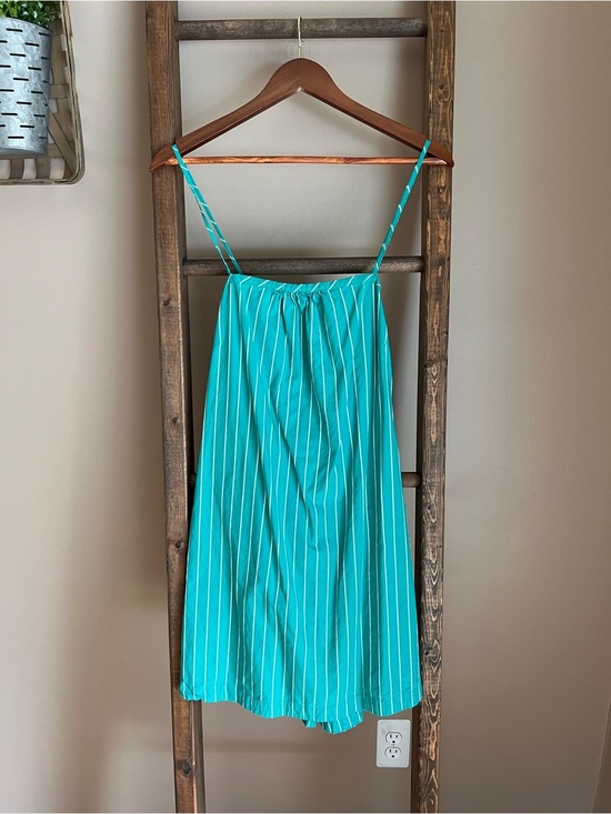 a new day Dresses & Skirts - Green Striped Spaghetti Strap Sundress